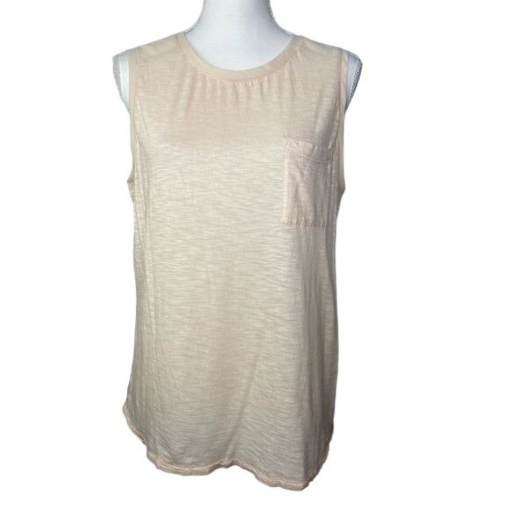 Calvin Klein ladies tank top lightweight sleeveless blouse peach size Medium